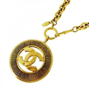 CHANEL Gold Logo Necklace